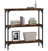 VidaXL Wandtafel 75x22,5x75 cm bewerkt hout gerookt eikenkleurig