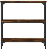 VidaXL Wandtafel 75x22,5x75 cm bewerkt hout gerookt eikenkleurig