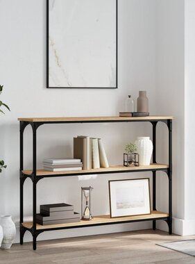 VidaXL Wandtafel 100x22,5x75 cm bewerkt hout sonoma eikenkleurig