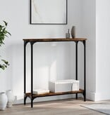 VidaXL Wandtafel 75x22,5x75 cm bewerkt hout gerookt eikenkleurig