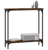 VidaXL Wandtafel 75x22,5x75 cm bewerkt hout gerookt eikenkleurig