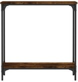 VidaXL Wandtafel 75x22,5x75 cm bewerkt hout gerookt eikenkleurig