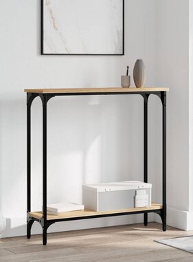 VidaXL Wandtafel 75x22,5x75 cm bewerkt hout sonoma eikenkleurig