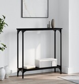 VidaXL Wandtafel 75x22,5x75 cm bewerkt hout zwart