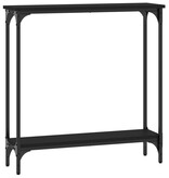 VidaXL Wandtafel 75x22,5x75 cm bewerkt hout zwart