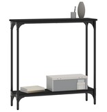 VidaXL Wandtafel 75x22,5x75 cm bewerkt hout zwart