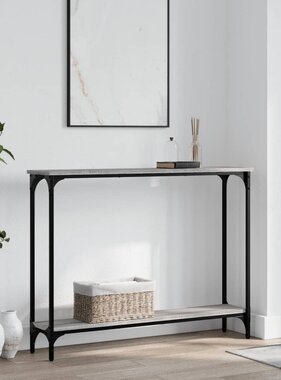 VidaXL Wandtafel 100x22,5x75 cm bewerkt hout grijs sonoma eikenkleurig