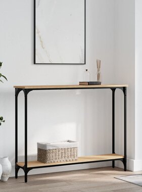 VidaXL Wandtafel 100x22,5x75 cm bewerkt hout sonoma eikenkleurig