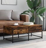 VidaXL Salontafel 100x51x40 cm bewerkt hout gerookt eikenkleurig