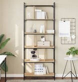 VidaXL Boekenkast 6-laags 76x32x192 cm bewerkt hout sonoma eikenkleur