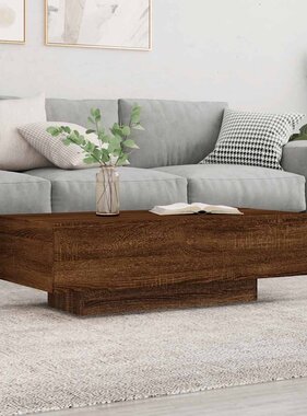 VidaXL Salontafel 100x49,5x31 cm bewerkt hout bruin eikenkleur