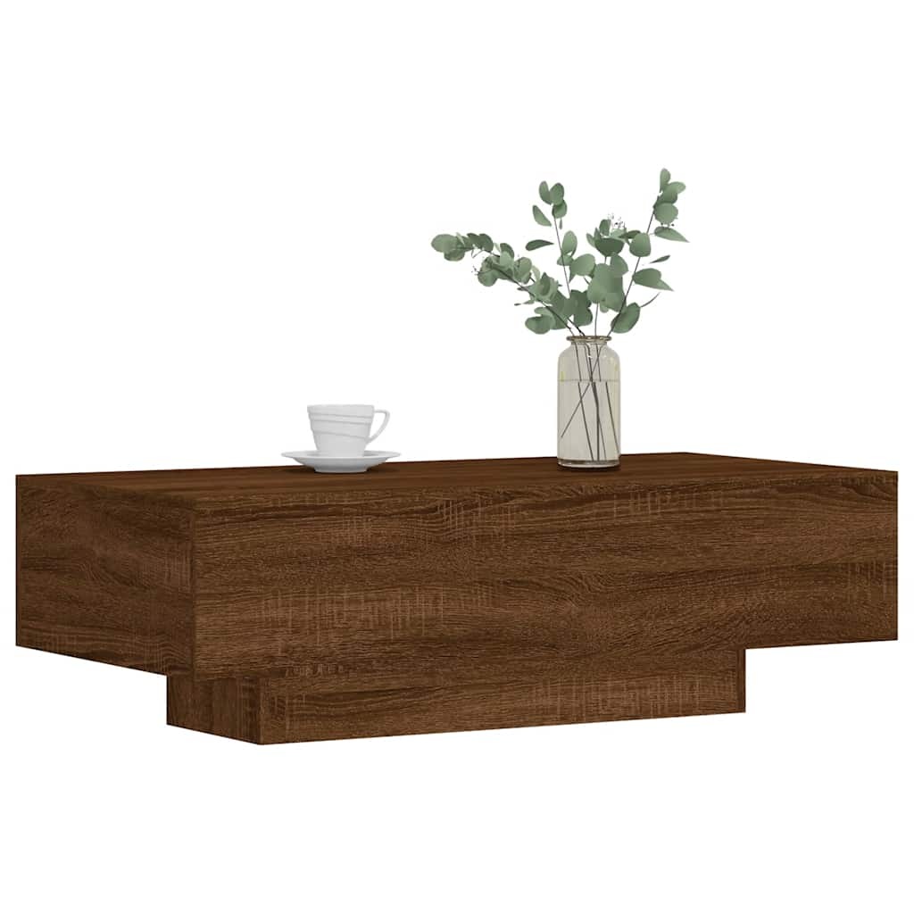 VidaXL Salontafel 100x49,5x31 cm bewerkt hout bruin eikenkleur