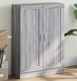 VidaXL Boekenkast 82,5x30,5x115 cm bewerkt hout grijs sonoma eiken