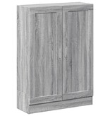 VidaXL Boekenkast 82,5x30,5x115 cm bewerkt hout grijs sonoma eiken