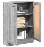 VidaXL Boekenkast 82,5x30,5x115 cm bewerkt hout grijs sonoma eiken