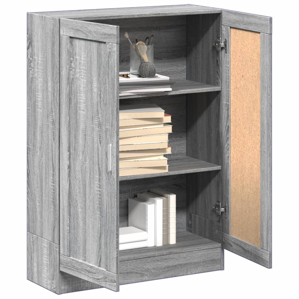 VidaXL Boekenkast 82,5x30,5x115 cm bewerkt hout grijs sonoma eiken