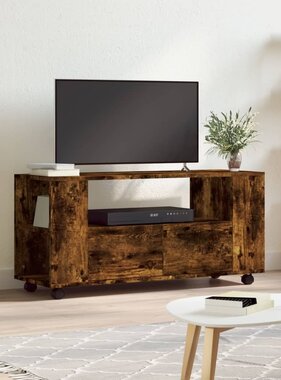 VidaXL Tv-meubel 102x34,5x43 cm bewerkt hout gerookt eikenkleurig