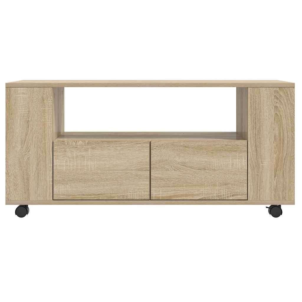 VidaXL Tv-meubel 102x34,5x43 cm bewerkt hout sonoma eikenkleurig