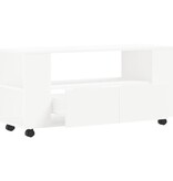 VidaXL Tv-meubel 102x34,5x43 cm bewerkt hout wit