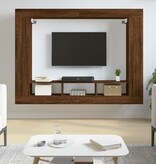 VidaXL Tv-meubel 152x22x113 cm bewerkt hout bruin eikenkleur