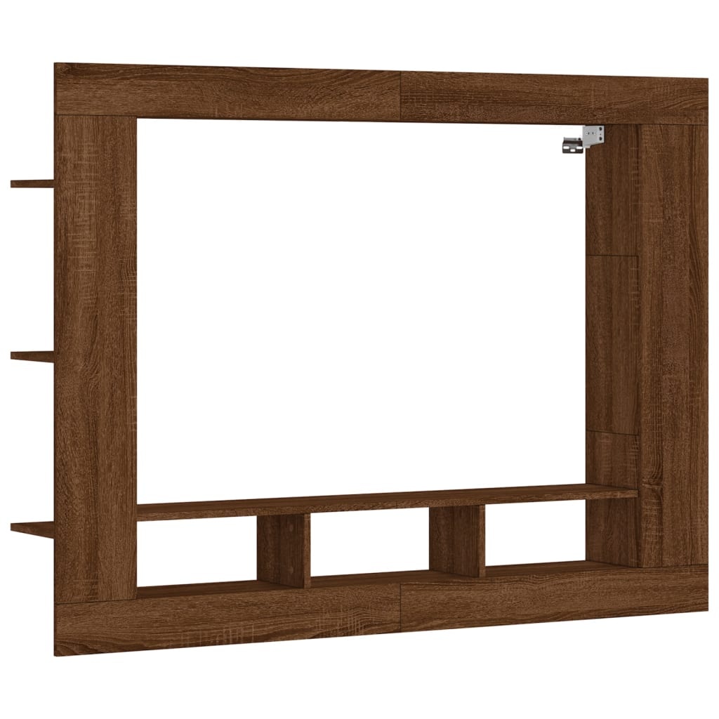 VidaXL Tv-meubel 152x22x113 cm bewerkt hout bruin eikenkleur