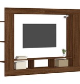 VidaXL Tv-meubel 152x22x113 cm bewerkt hout bruin eikenkleur