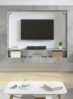 VidaXL Tv-meubel 152x22x113 cm bewerkt hout betongrijs