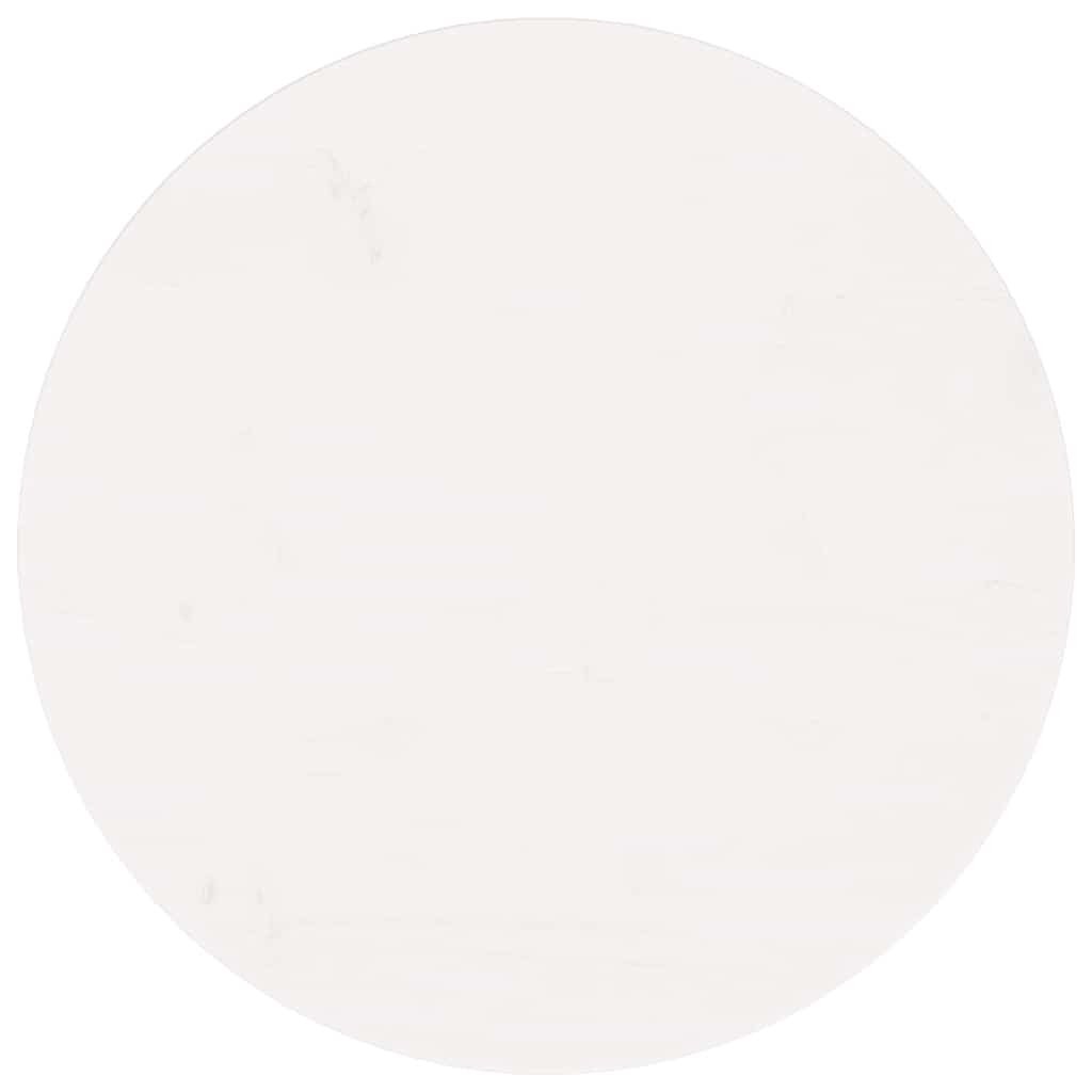 VidaXL Tafelblad rond Ø60x3 cm massief grenenhout wit