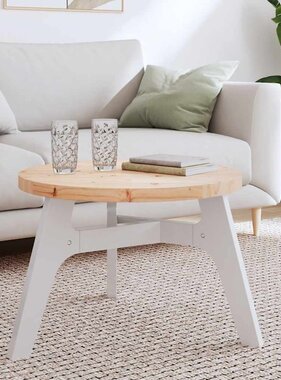 VidaXL Tafelblad rond Ø60x3 cm massief grenenhout
