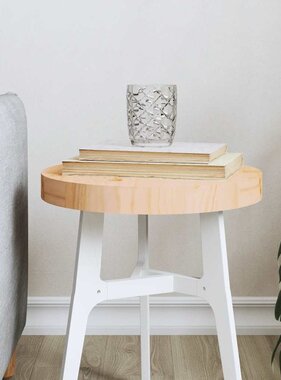 VidaXL Tafelblad rond Ø30x3 cm massief grenenhout