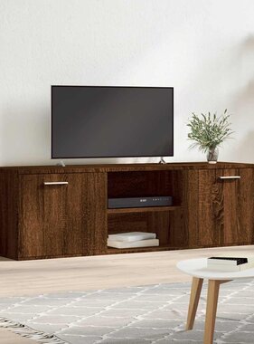 VidaXL Tv-meubel 120x34x37 cm bewerkt hout bruin eikenkleur