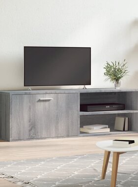 VidaXL Tv-meubel 120x34x37 cm bewerkt hout grijs sonoma eikenkleurig