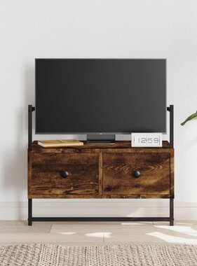 VidaXL Tv-meubel wandgemonteerd 60,5x30x51 cm hout gerookt eikenkleur