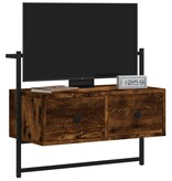 VidaXL Tv-meubel wandgemonteerd 60,5x30x51 cm hout gerookt eikenkleur