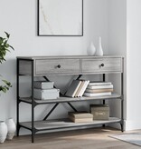 VidaXL Wandtafel met lades en schappen bewerkt hout grijs sonoma eiken