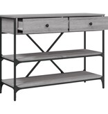VidaXL Wandtafel met lades en schappen bewerkt hout grijs sonoma eiken