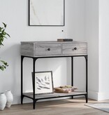 VidaXL Wandtafel 75x34,5x75 cm bewerkt hout grijs sonoma eikenkleurig