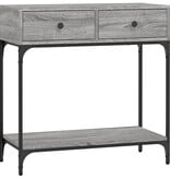 VidaXL Wandtafel 75x34,5x75 cm bewerkt hout grijs sonoma eikenkleurig