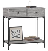 VidaXL Wandtafel 75x34,5x75 cm bewerkt hout grijs sonoma eikenkleurig