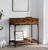 VidaXL Wandtafel 75x34,5x75 cm bewerkt hout gerookt eikenkleurig