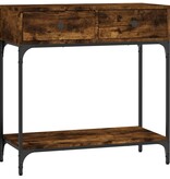 VidaXL Wandtafel 75x34,5x75 cm bewerkt hout gerookt eikenkleurig