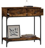 VidaXL Wandtafel 75x34,5x75 cm bewerkt hout gerookt eikenkleurig