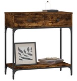 VidaXL Wandtafel 75x34,5x75 cm bewerkt hout gerookt eikenkleurig