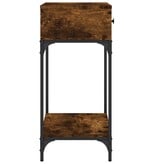 VidaXL Wandtafel 75x34,5x75 cm bewerkt hout gerookt eikenkleurig