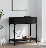 VidaXL Wandtafel 75x34,5x75 cm bewerkt hout zwart