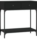 VidaXL Wandtafel 75x34,5x75 cm bewerkt hout zwart