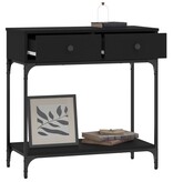 VidaXL Wandtafel 75x34,5x75 cm bewerkt hout zwart