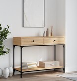 VidaXL Wandtafel 100x34,5x75 cm bewerkt hout sonoma eikenkleurig