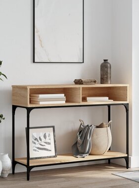 VidaXL Wandtafel 100x30,5x75 cm bewerkt hout sonoma eikenkleurig