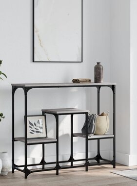 VidaXL Wandtafel 89,5x28x76 cm bewerkt hout grijs sonoma eikenkleurig